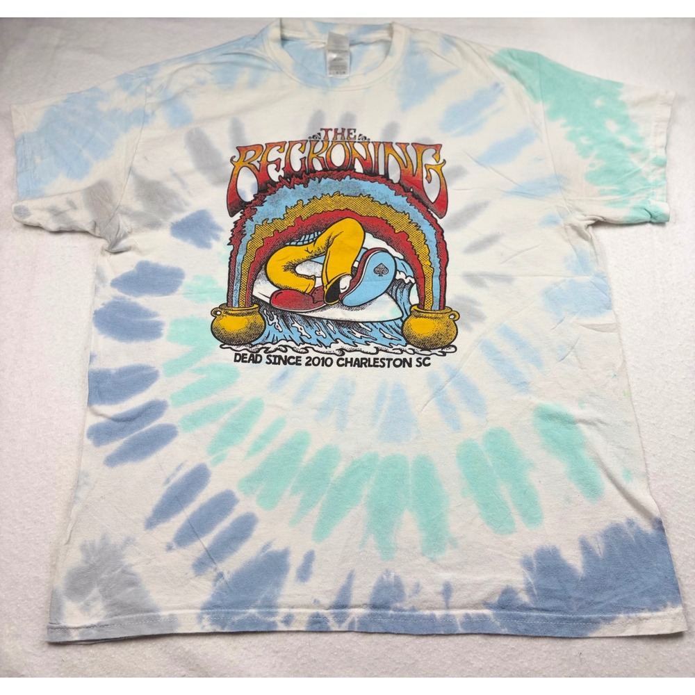 Colortone The Reckoning Grateful Dead Tribute Tie Dye T-Shirt Mens Large Blue SC